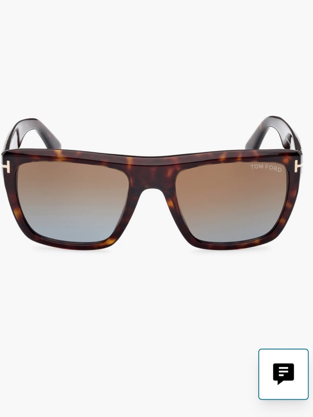 Tom Ford Square Frame with Brown- Gradient Lenses Sunglasses